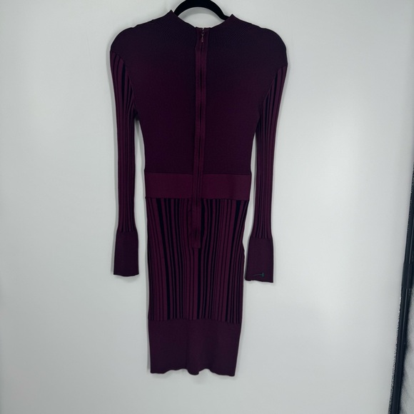 Herve Leger Paris Purple Striped Sheath long sleeve dress - Picture 6 of 11